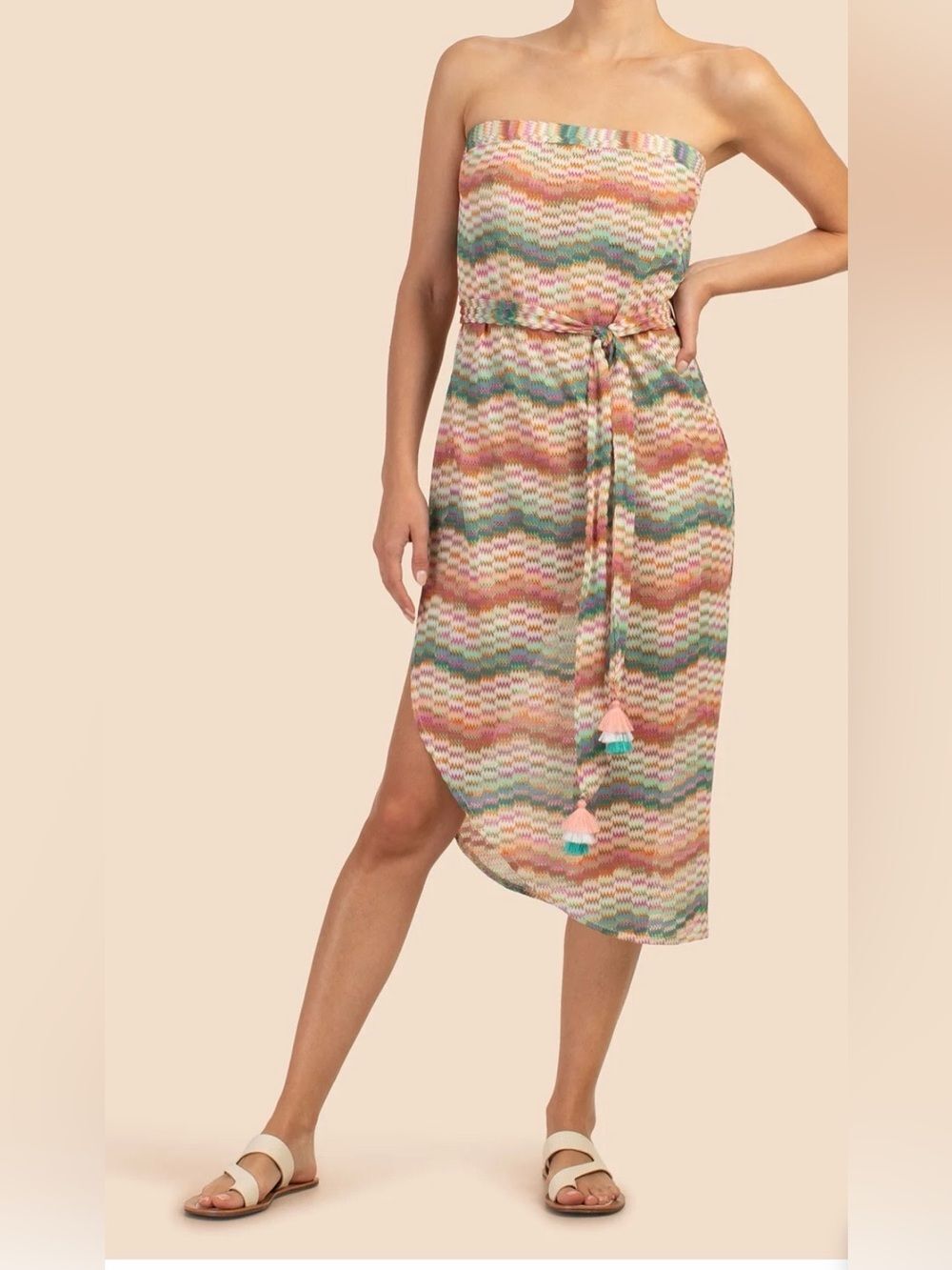 Trina Turk Mirage crochet coverup dress size M NWT